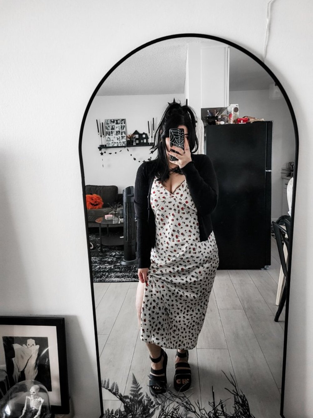 a new day Cream and Red rose maxi dress